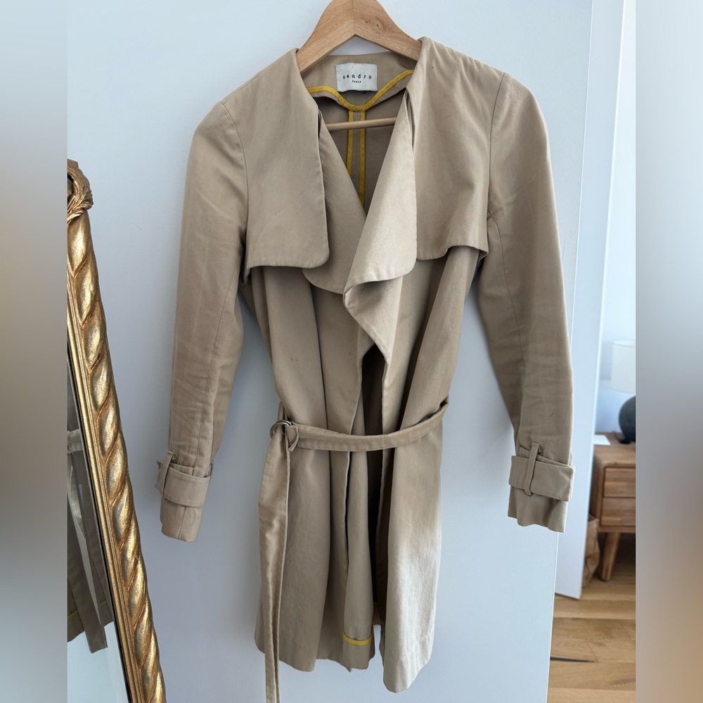 Sandro Beige Trench Coat